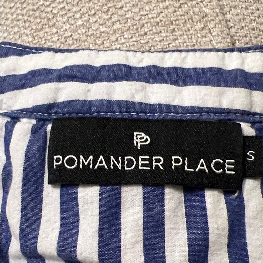 Pomander Place Blue and White Striped Dress - Picture 2 of 5